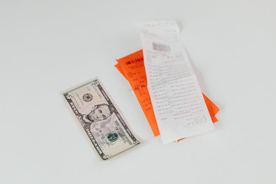 Thermal receipt paper close-up