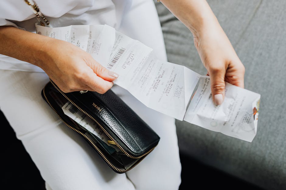 Thermal receipt paper close-up
